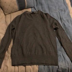 Gray V-neck Banana Republic sweater